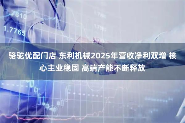 骆驼优配门店 东利机械2025年营收净利双增 核心主业稳固 高端产能不断释放