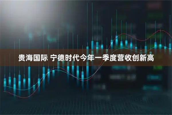 贵海国际 宁德时代今年一季度营收创新高